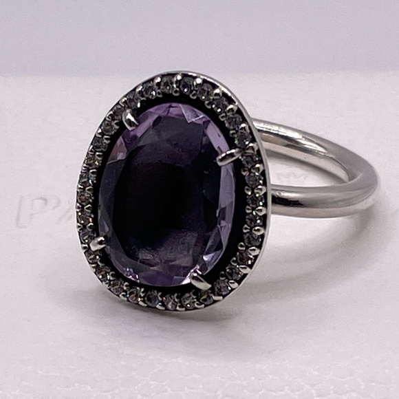 Pandora Amethyst Glamorous Legacy Ring, size 5 - Picture 1 of 6